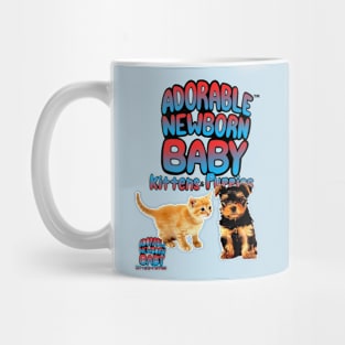 ADORABLE NEWBORN BABY KITTENS & PUPPIES Mug